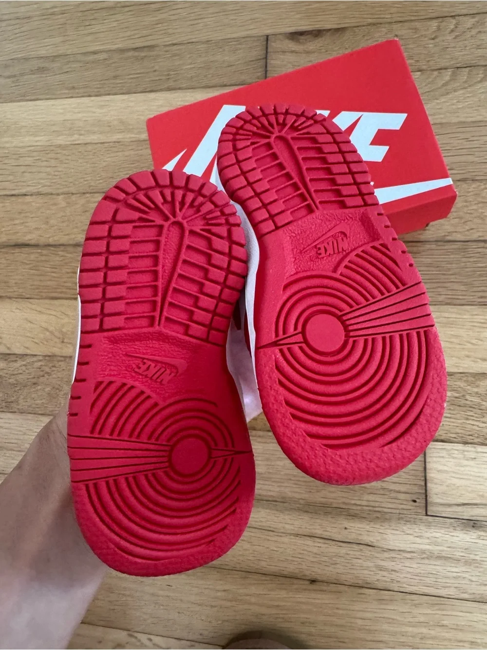 Nike Dunk Low (TDE) University Red & White Baby Trainers Sneakers Shoes